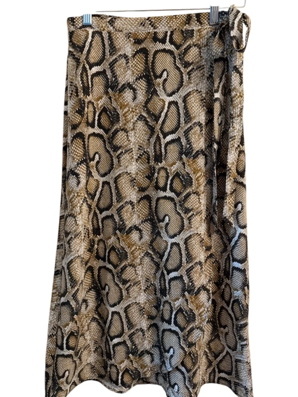 Como Vintage Snakeskin Wrap Midi Skirt, Small - Picture 2 of 4